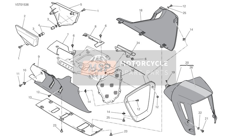 Ducati XDIAVEL S EU 2016 Carénage pour un 2016 Ducati XDIAVEL S EU