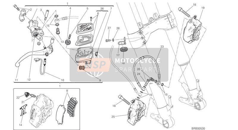 Ducati XDIAVEL S EU 2017 Front Brake System for a 2017 Ducati XDIAVEL S EU