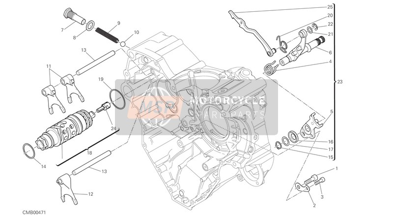 Ducati XDIAVEL US 2017 Mecanismo de cambio de marcha para un 2017 Ducati XDIAVEL US