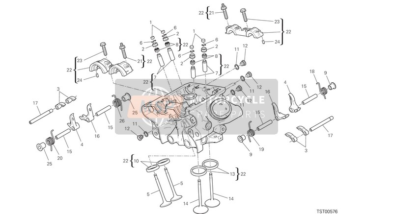 Ducati XDIAVEL US 2017 Vertical Head for a 2017 Ducati XDIAVEL US