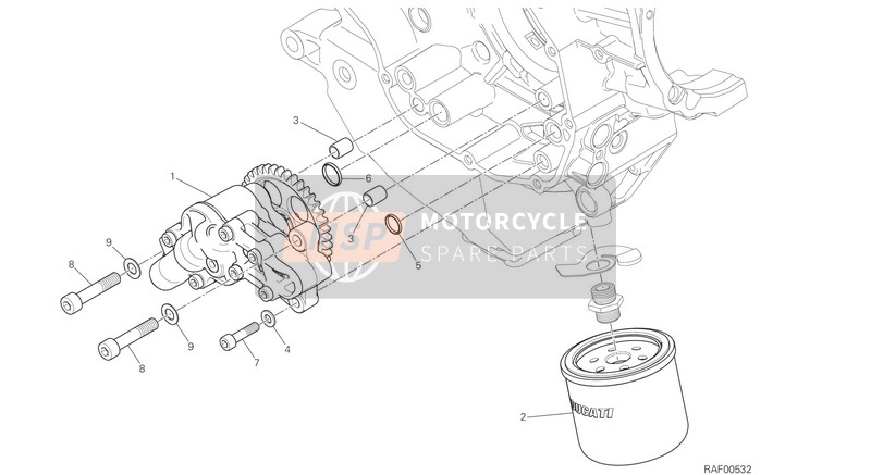 Ducati XDIAVEL USA 2020 Oil Pump - Filter for a 2020 Ducati XDIAVEL USA