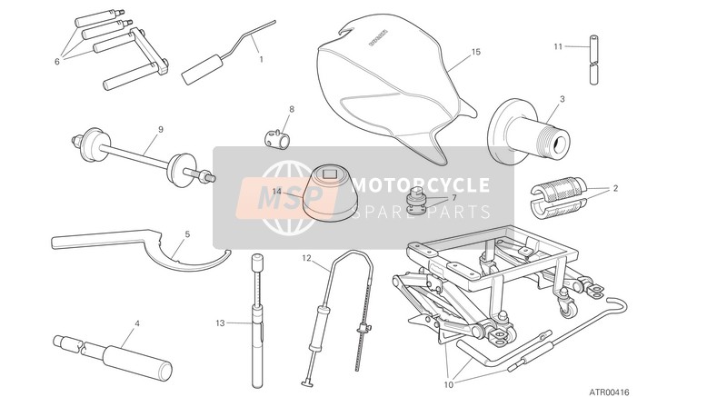 Ducati XDIAVEL USA 2020 Workshop Service Tools, Frame for a 2020 Ducati XDIAVEL USA