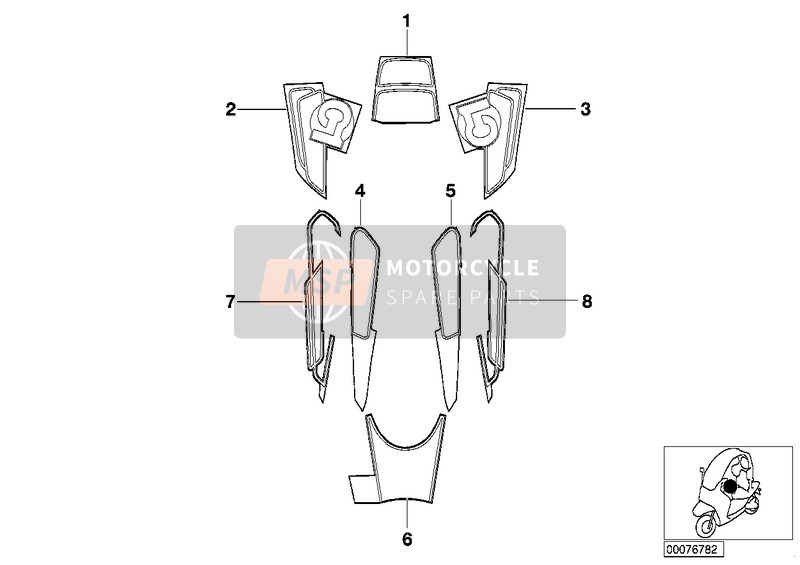 BMW C 1 (0191) 2003 STICKER, FAMILY'S FRIEND I AND III for a 2003 BMW C 1 (0191)