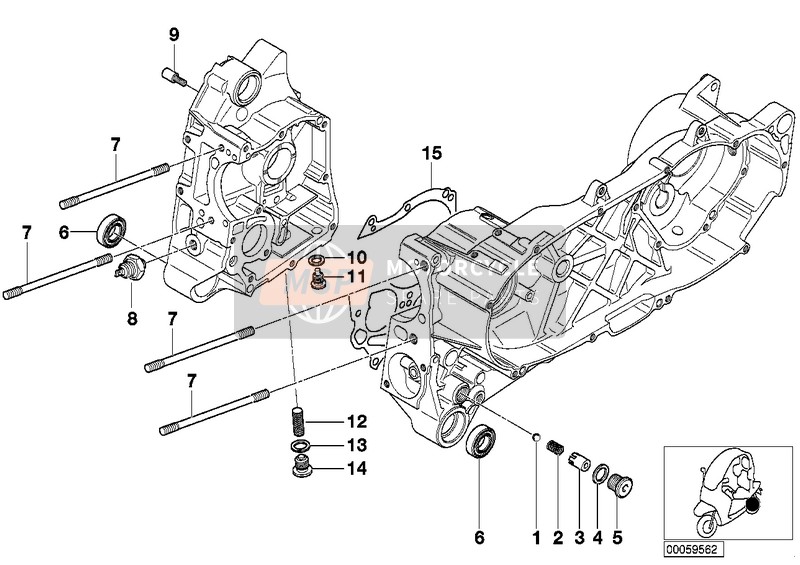 Pezzi montabili di carter del motore 1