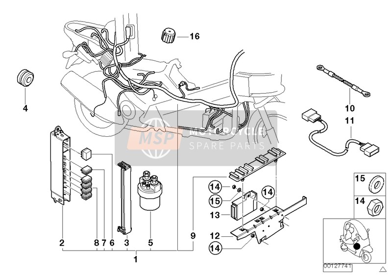 BMW C 1 (0191) 1999 Faisceau, E-Box pour un 1999 BMW C 1 (0191)