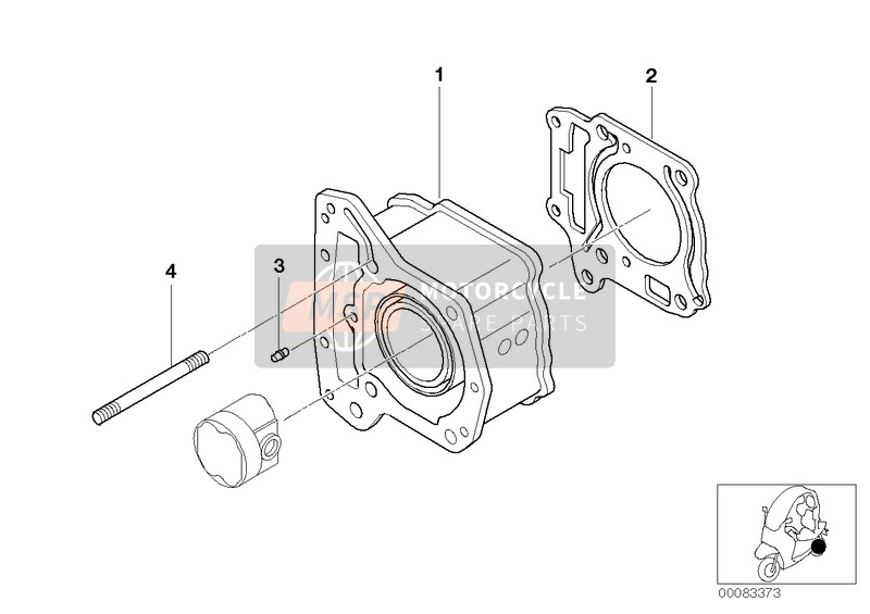 BMW C 1 (0191) 1999 CYLINDER for a 1999 BMW C 1 (0191)