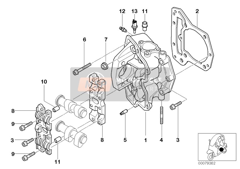 11117653402, Nockenwellenlagerbock, BMW, 0