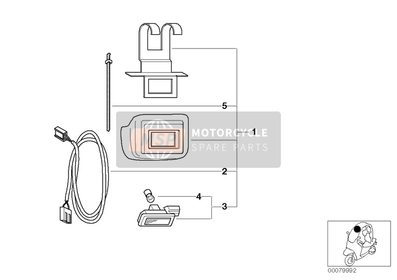 BMW C 1 (0191) 1999 READING LIGHT for a 1999 BMW C 1 (0191)