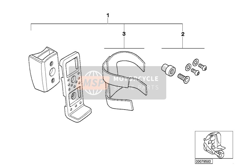 BMW C 1 (0191) 2001 RETROFIT KIT, MOBILE TELEPH.HOLDER for a 2001 BMW C 1 (0191)