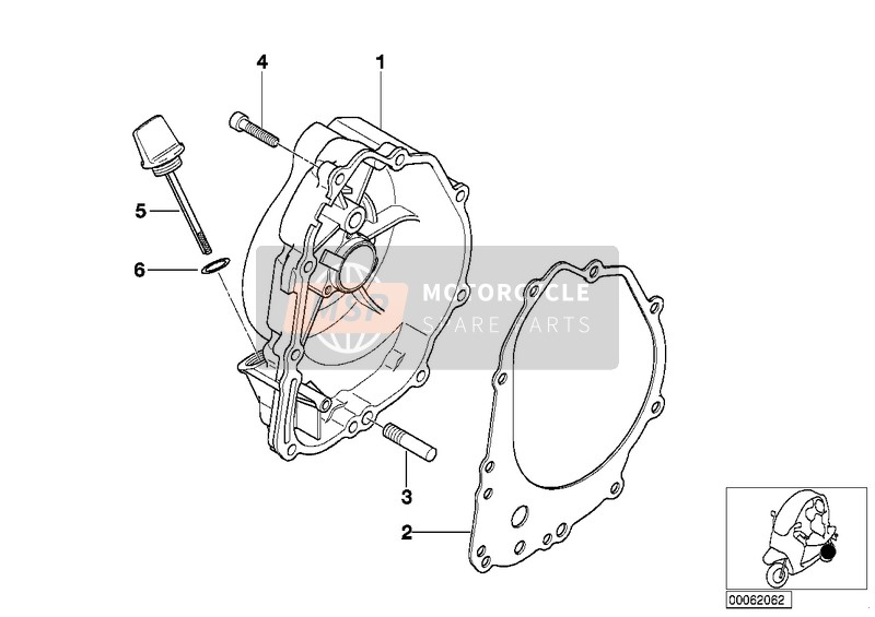 Coperchio di carter del motore destra