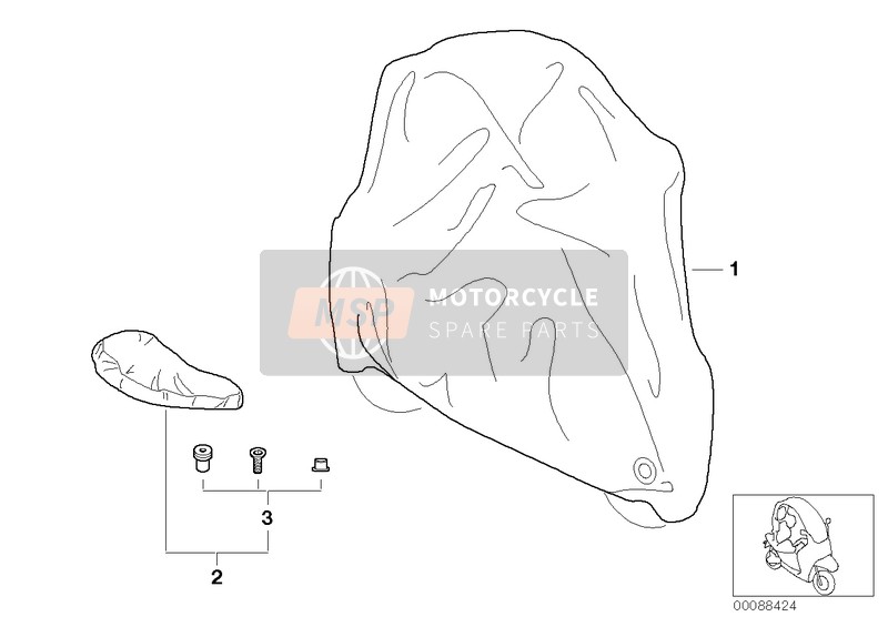 BMW C 1 (0191) 2002 MOTORCYCLE TARPAULIN / SEAT COVER for a 2002 BMW C 1 (0191)