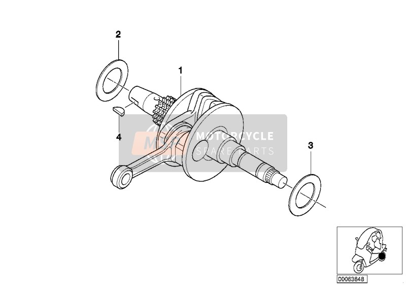 BMW C 1 (0191) 2003 CRANKSHAFT DRIVE for a 2003 BMW C 1 (0191)