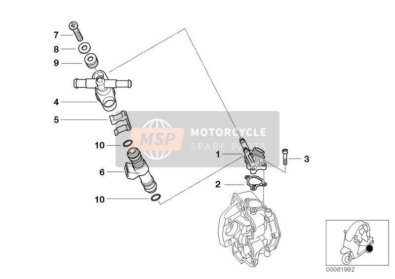 BMW C 1 (0191) 2000 INJECTION VALVE for a 2000 BMW C 1 (0191)