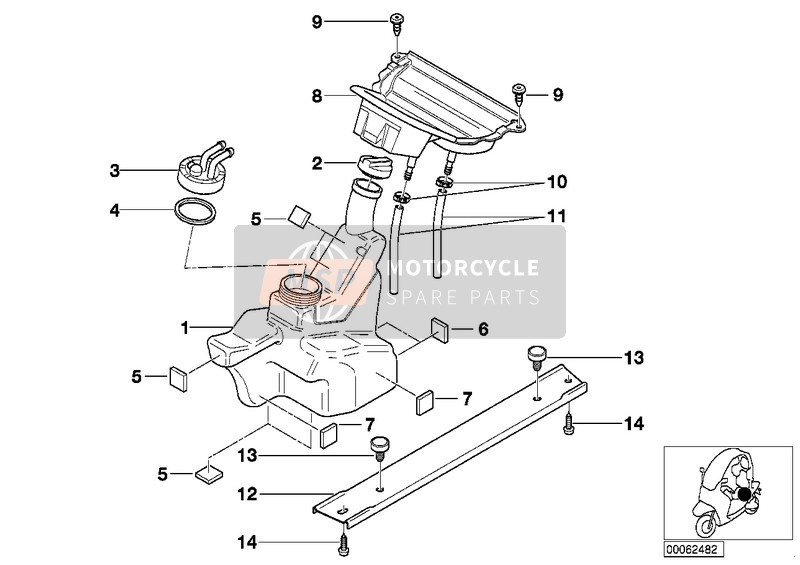 BMW C 1 (0191) 2000 Benzinetank voor een 2000 BMW C 1 (0191)