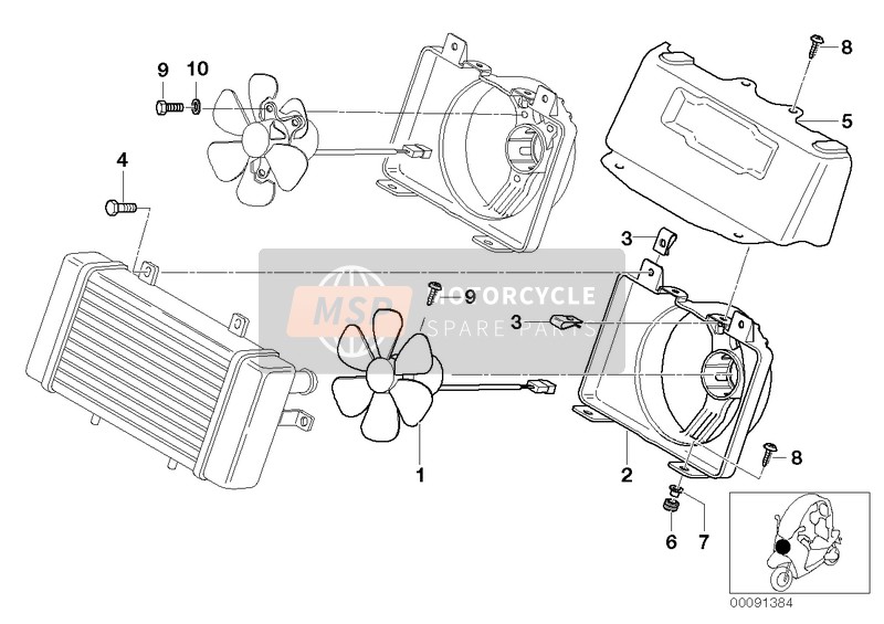 BMW C 1 (0191) 2000 Ventilateur pour un 2000 BMW C 1 (0191)