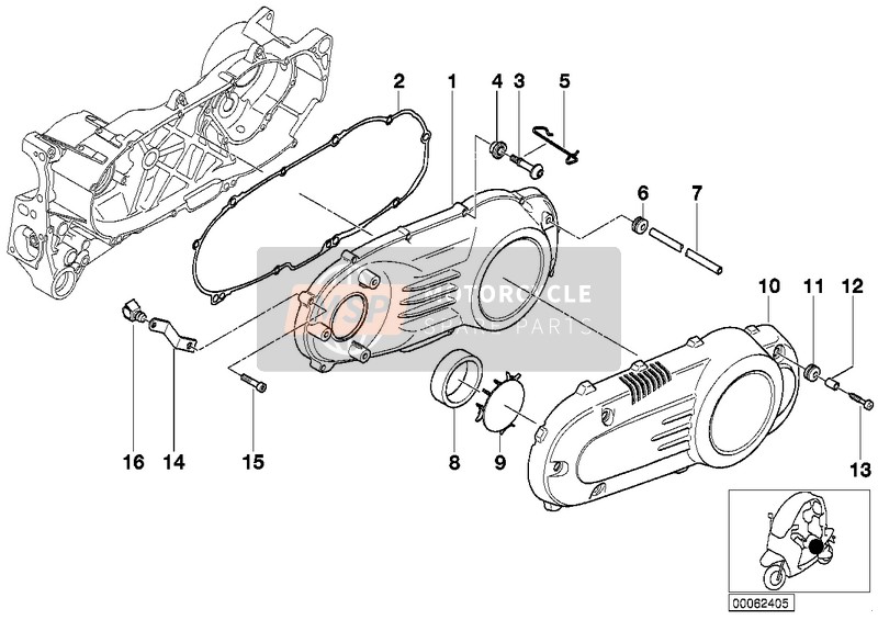 BMW C 1 (0191) 2003 VARIATOR COVER for a 2003 BMW C 1 (0191)