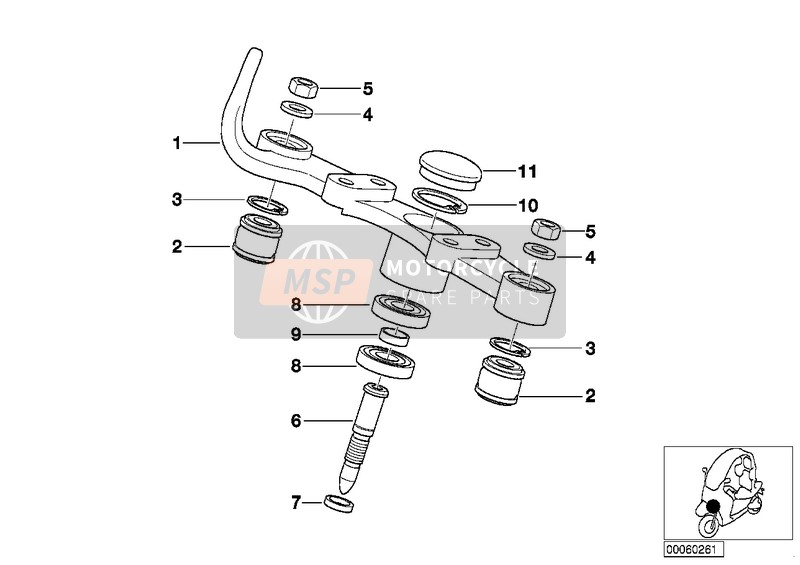 BMW C 1 (0191) 2002 UPPER FORK CROSS BRACE for a 2002 BMW C 1 (0191)