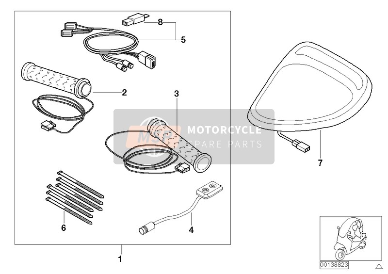 71607659696, Poignee Chauffe, Droit, BMW, 0