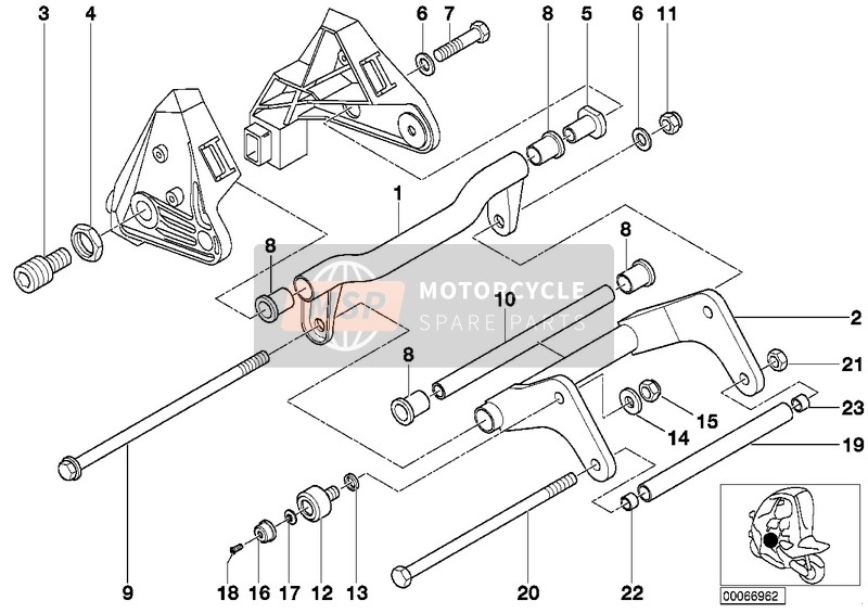 BMW C 1 (0191) 2003 Suspension, unité moteur-transmission pour un 2003 BMW C 1 (0191)