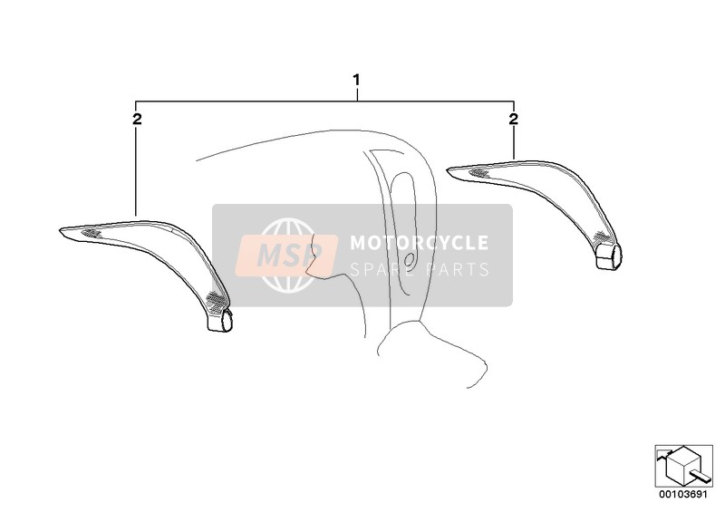 BMW C 1 (0191) 2002 Textiel windscherm zijdelings voor een 2002 BMW C 1 (0191)