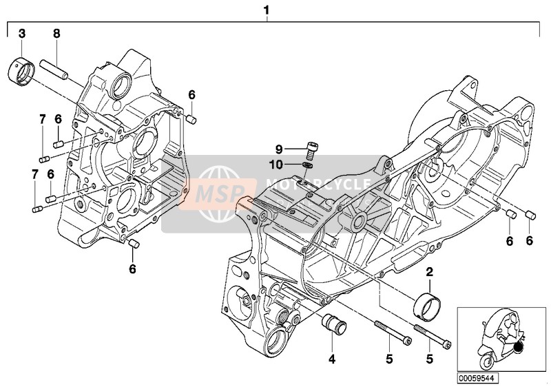 BMW C 1 200 (0192) 2000 Boîtier, unité moteur-transmission pour un 2000 BMW C 1 200 (0192)