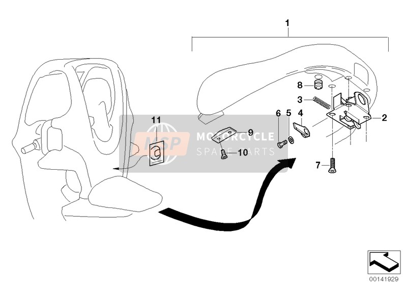 BMW C 1 200 (0192) 2000 Sella per il passeggero per un 2000 BMW C 1 200 (0192)