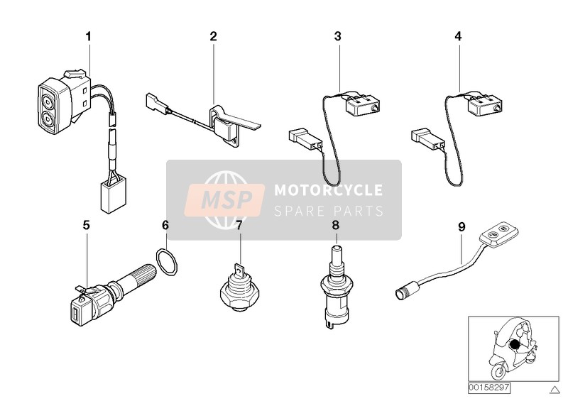 BMW C 1 200 (0192) 2000 Interruptores diversos para un 2000 BMW C 1 200 (0192)