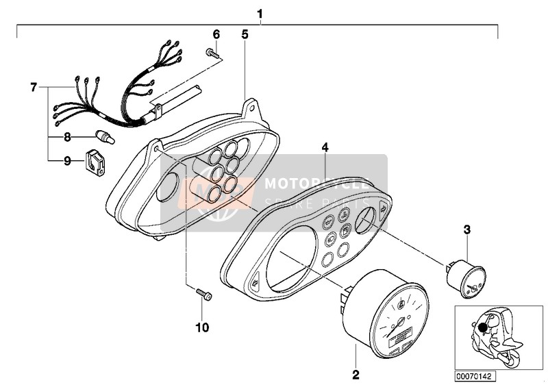 BMW C 1 200 (0192) 2000 Instrumentenkombination für ein 2000 BMW C 1 200 (0192)