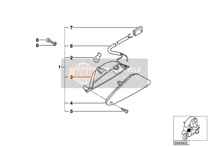 BMW C 1 200 (0192) 2003 Clignotant avant pour un 2003 BMW C 1 200 (0192)