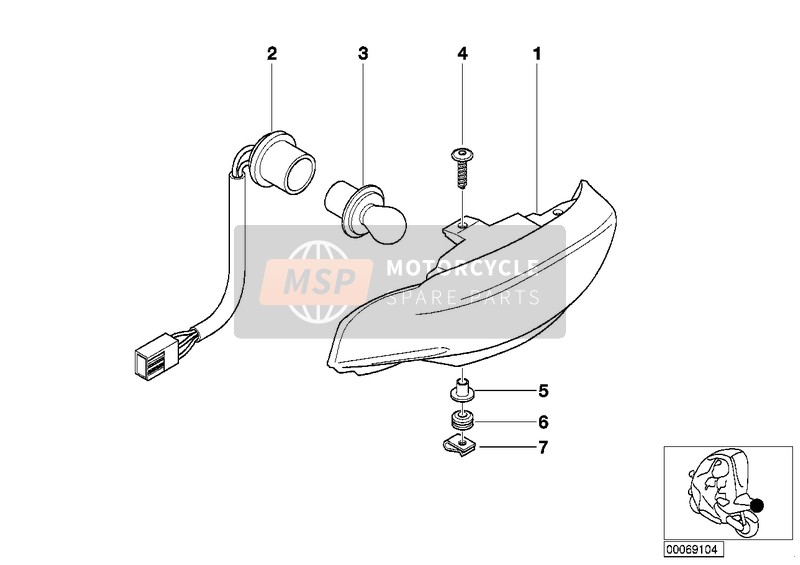 BMW C 1 200 (0192) 2000 Luz trasera para un 2000 BMW C 1 200 (0192)