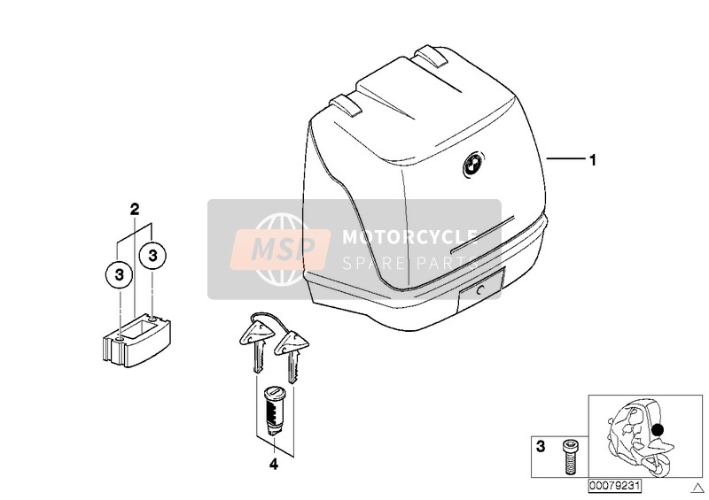 BMW C 1 200 (0192) 2000 Haut Cas pour un 2000 BMW C 1 200 (0192)