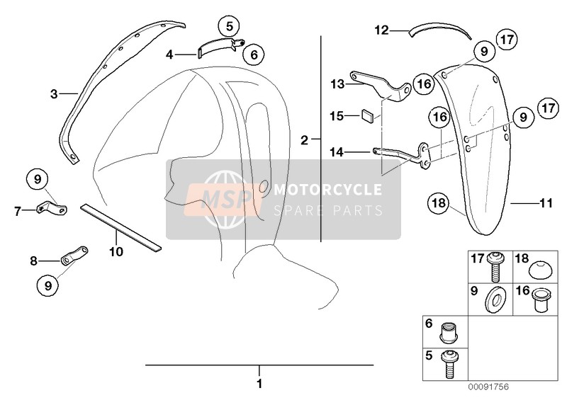 BMW C 1 200 (0192) 2000 Déflecteur pour un 2000 BMW C 1 200 (0192)