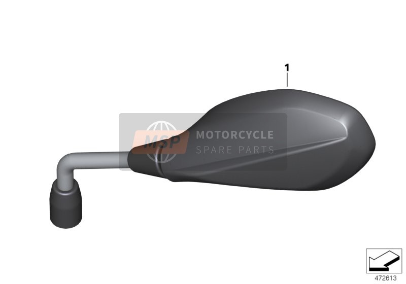 BMW C 400 GT (0C06, 0C16) 2018 Spiegel voor een 2018 BMW C 400 GT (0C06, 0C16)