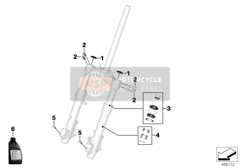 BMW C 400 GT (0C06, 0C16) 2018 Horquilla telescópica de servicio para un 2018 BMW C 400 GT (0C06, 0C16)