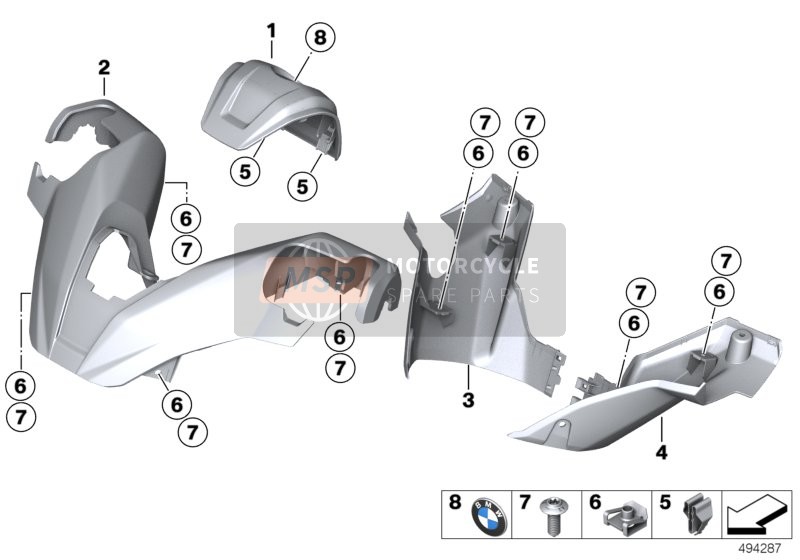 46638566928, Stuurafdekking Boven, BMW, 0