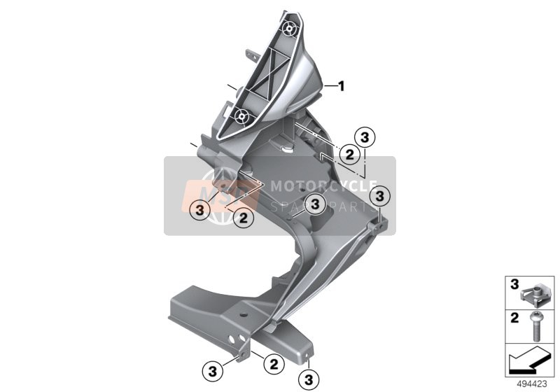 BMW C 400 GT (0C06, 0C16) 2018 Frontträger für ein 2018 BMW C 400 GT (0C06, 0C16)