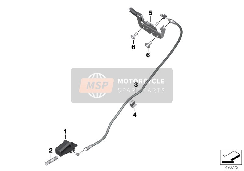 BMW C 400 GT (0C06, 0C16) 2018 Gepäckfachverriegelung für ein 2018 BMW C 400 GT (0C06, 0C16)