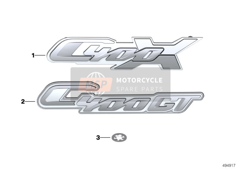 BMW C 400 X (0C09, 0C19) 2018 LABEL for a 2018 BMW C 400 X (0C09, 0C19)