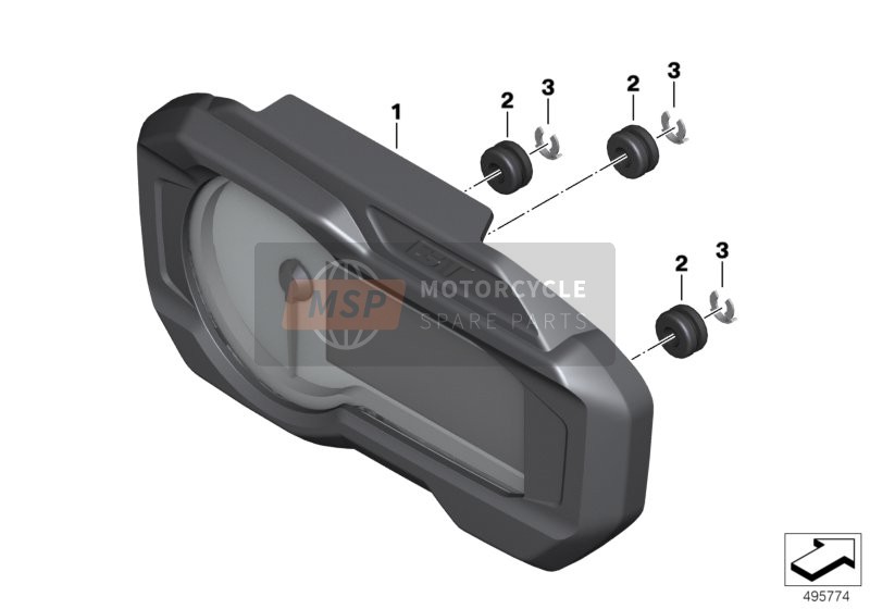 BMW C 400 X (0C09, 0C19) 2019 Instrumentenpaneel voor een 2019 BMW C 400 X (0C09, 0C19)