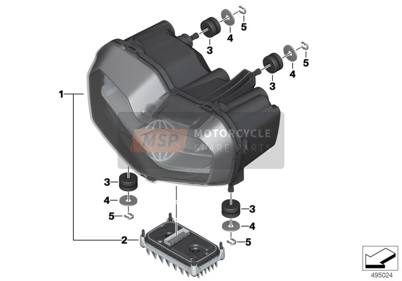 BMW C 400 X (0C09, 0C19) 2018 Projecteur LED pour un 2018 BMW C 400 X (0C09, 0C19)