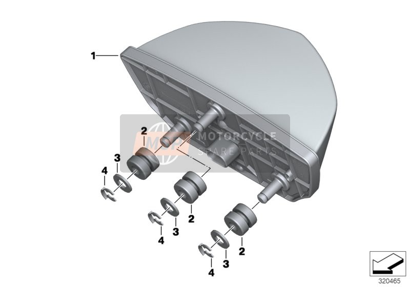 BMW C 400 X (0C09, 0C19) 2018 Achterlicht voor een 2018 BMW C 400 X (0C09, 0C19)