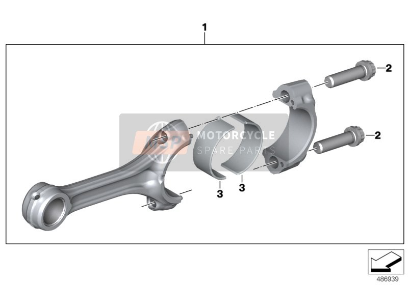 BMW C 400 X (0C09, 0C19) 2018 CONNECTING ROD WITH BEARING for a 2018 BMW C 400 X (0C09, 0C19)