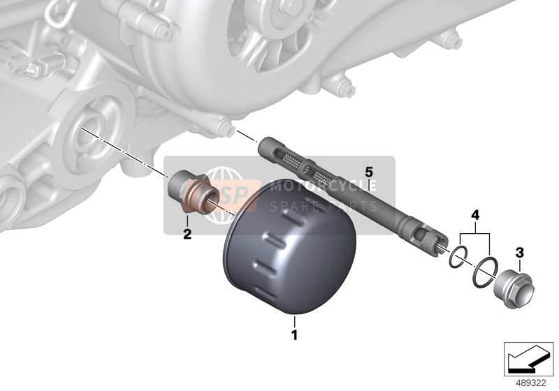 BMW C 400 X (0C09, 0C19) 2019 Filtro olio / filtro a rete dell'olio per un 2019 BMW C 400 X (0C09, 0C19)