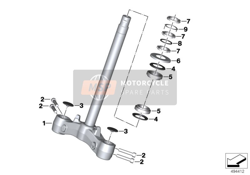 BMW C 400 X (0C09, 0C19) 2018 Puente de horquilla para un 2018 BMW C 400 X (0C09, 0C19)