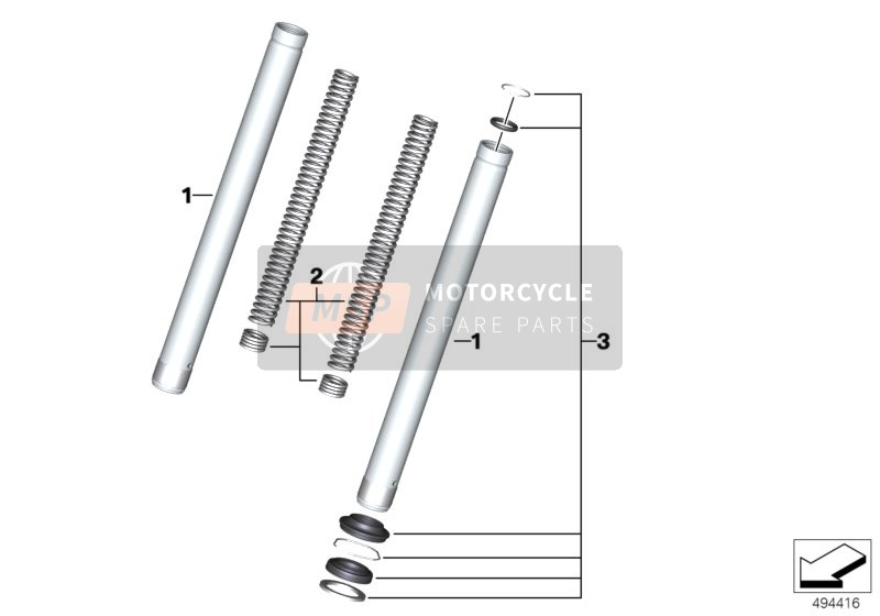 BMW C 400 X (0C09, 0C19) 2018 STANCHION for a 2018 BMW C 400 X (0C09, 0C19)