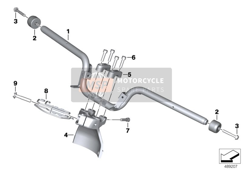 BMW C 400 X (0C09, 0C19) 2018 Stuur voor een 2018 BMW C 400 X (0C09, 0C19)