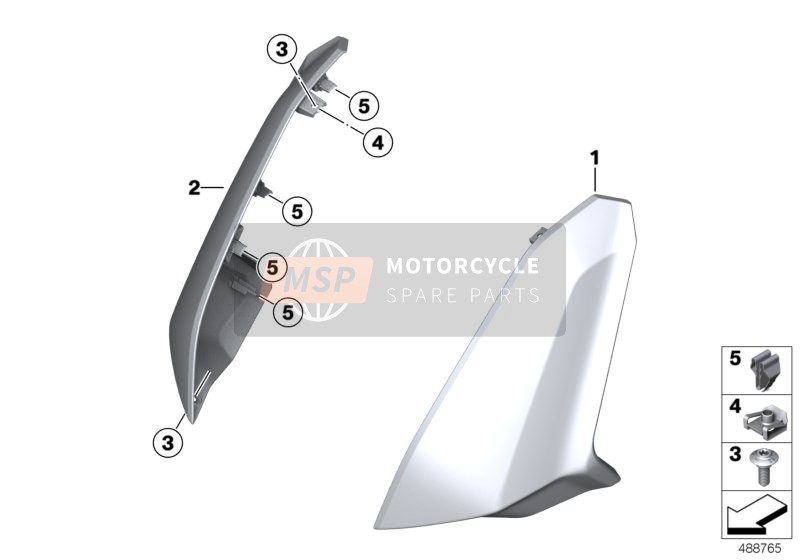 BMW C 400 X (0C09, 0C19) 2018 Seitenverkleidung vorn oben für ein 2018 BMW C 400 X (0C09, 0C19)