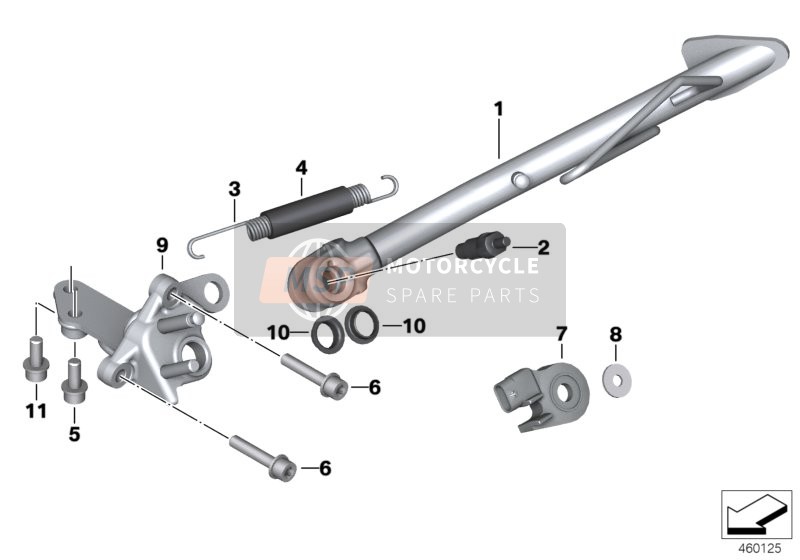 BMW C 600 Sport (0131, 0132) 2013 Side Stand for a 2013 BMW C 600 Sport (0131, 0132)