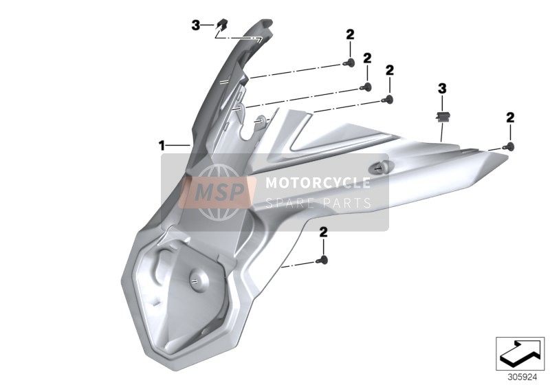 BMW C 600 Sport (0131, 0132) 2013 MUDGUARD REAR for a 2013 BMW C 600 Sport (0131, 0132)