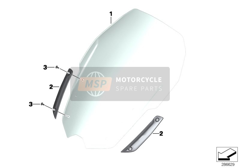 BMW C 600 Sport (0131, 0132) 2012 Windscherm / bevestiging voor een 2012 BMW C 600 Sport (0131, 0132)